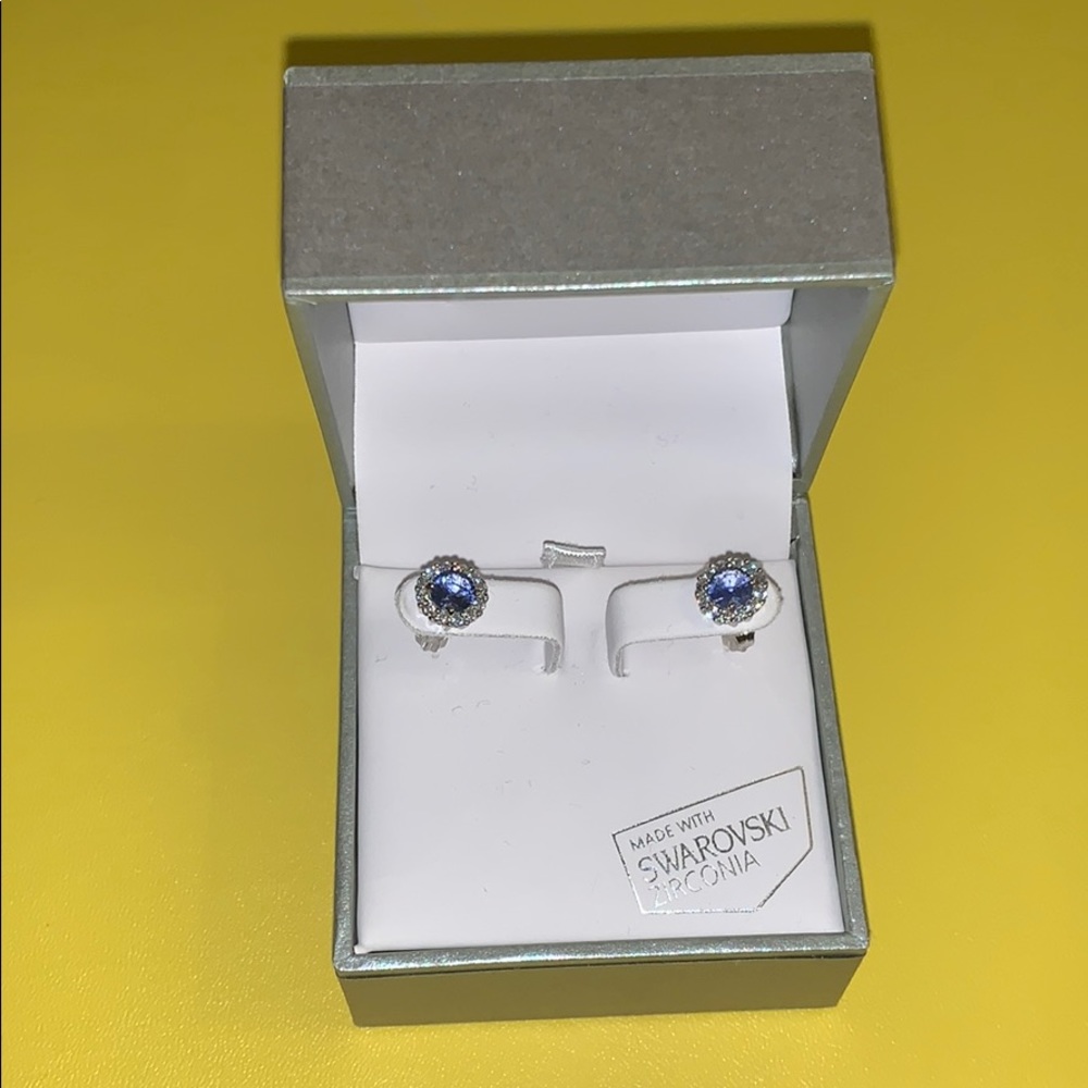 Blue Gem Earrings
